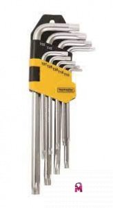 ექვსახნაგა გასაღებების ნაკრები Topmaster Torx 390123 9 ც
