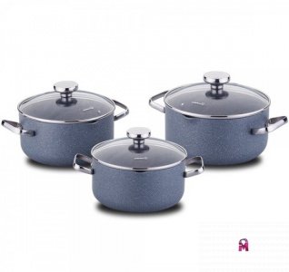 ქვაბების ნაკრები Korkmaz A2863 Stona Cookware Set 6pcs